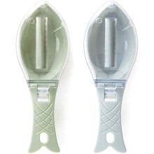 Home Restaurant Fish Scaler, Quick Fish Scale Removal Non-Slip Grip Ergonomic Handle for Food Market Hotels (Set of 2)