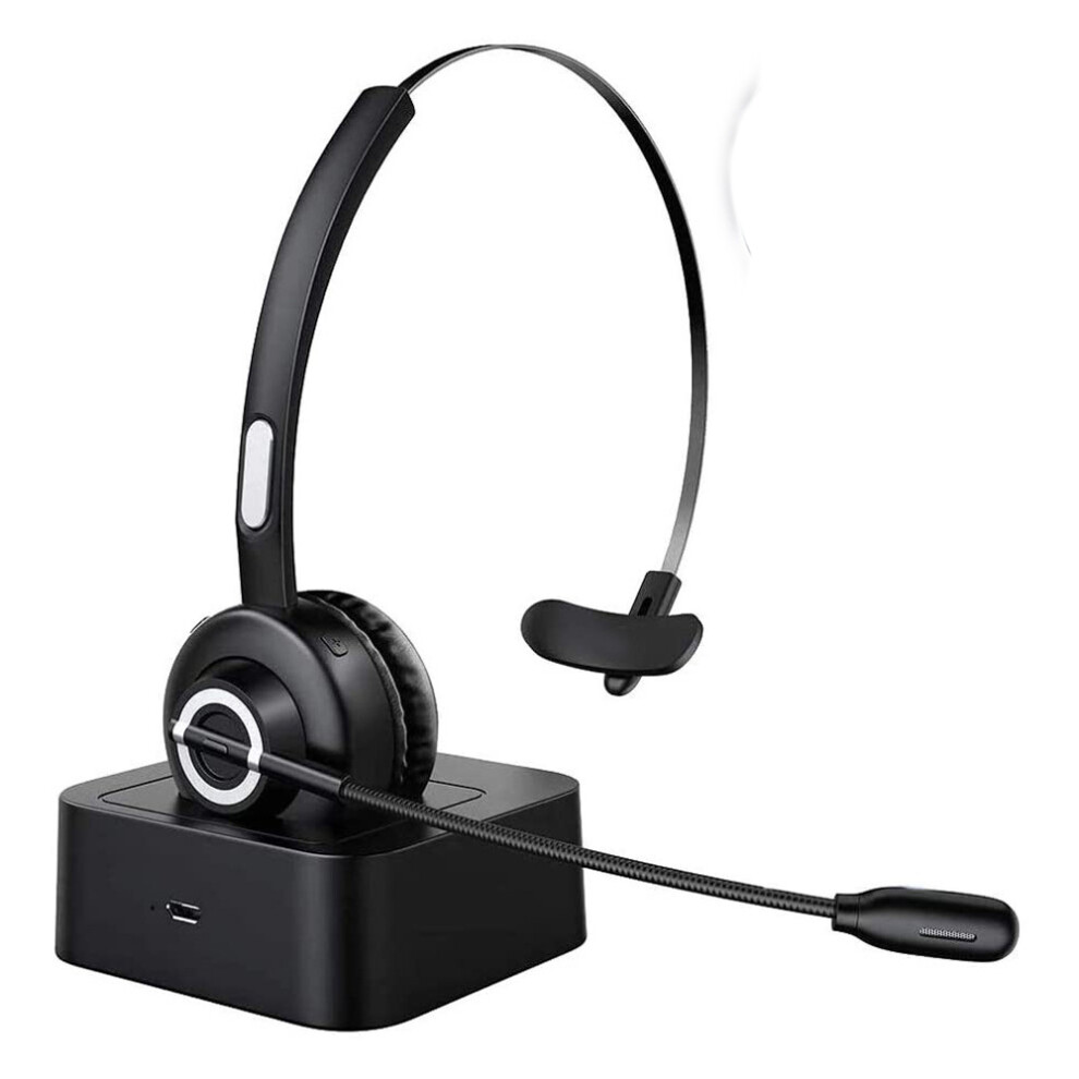 Over Ear Wireless Headset With Mic, Bluetooth Headset With Mic For Office Meetings, Noise Cancelling Technology With Weight Frame, Usb Light 9322103804950
