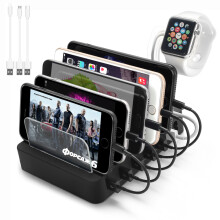 Stație de încărcare puternică, cip inteligent adaptiv pentru încărcarea rapidă a mai multor dispozitive, separatoare detașabile pentru
