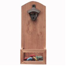 Vintage dřevěný nástěnný otvírák na lahve, jedinečný dárek pro všechny příležitosti, personalizovaný rustikální design dodá