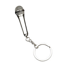 Mikrofon-Schlüsselanhänger,-Silber