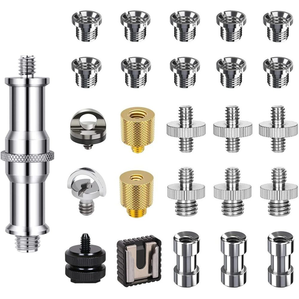 Camera Tripod Ballhead Adapter For International Standard Mount, Male To Male Threaded Adapter, Universal Connector For Tripod Monopod Ball Head 9128293688123