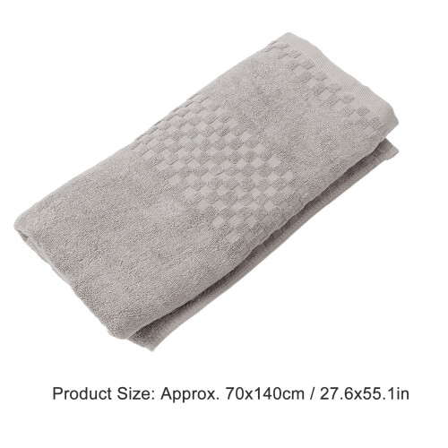 Pure Cotton Bath Towel Set 70x140cm Absorbent Quick Drying 1
