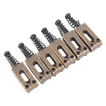 Set da 6 componenti, Sella oscillante in lega di zinco per ponte tremolo di chitarra elettrica, color bronzo