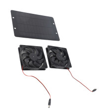 Easy Install Solar Dual Fan Kit 20W 12V for Greenhouse & Pet Room