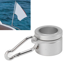 2 Pcs G3/4 Aluminum Alloy Flagpole Rings 360 Rotation Silver