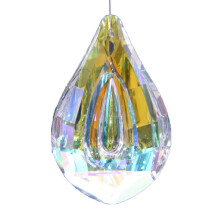 Regenbogen-Anhänger, hochwertiges K9-Kristallglas: Lasergeschnittenes, facettiertes Kristallprisma, funkelnder Sonnenfänger für Feng Shui,