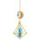 Κρυστάλλινο Suncatcher, μοναδικό σχέδιο ρετρό φεγγάρι με επιχρυσωμένη αλυσίδα 1