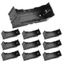 Plastico solo 26650 Caja soporte de bateria Caja de almacenamiento 10Pzs Negro