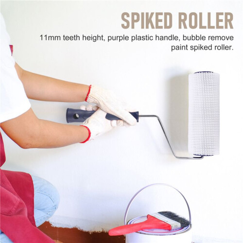 7" plastic handle Spiked Roller 1