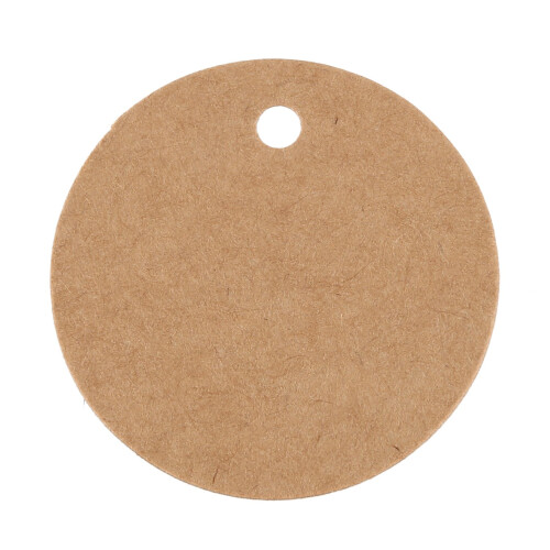 50Pcs Round  Gift Tag with Hemp Cord 2