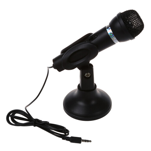 Omnidirectional Laptop PC Computer 3.5mm Network Stand    phone Mike Black