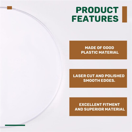 Transparent 3mm thick Mirror Acrylic round Disc Diámetro:100mm 2