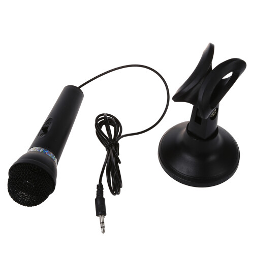 Omnidirectional Laptop PC Computer 3.5mm Network Stand    phone Mike Black 1