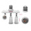 3 in 1 E27 Adapter Converter Horizontal Designed 360 Degrees Adjustable 180 Degree Bendable Light Socket Splitter 3