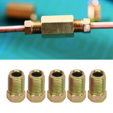 30pcs 3/8 Inch Brake Line Fittings Metal Union for 3/16 in Brake Line Tube