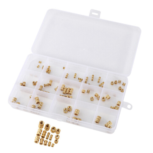 M2 M3 M4 M5 Female Thread Knurled Brass Threaded Insert Embedment Nut for 3D Printing Threaded Heat Set Inserts 1