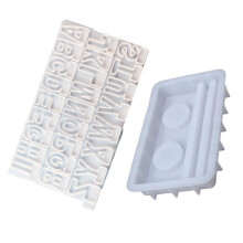 26 Letter Candle Holder Mold with Base Silicone Mould-B suit