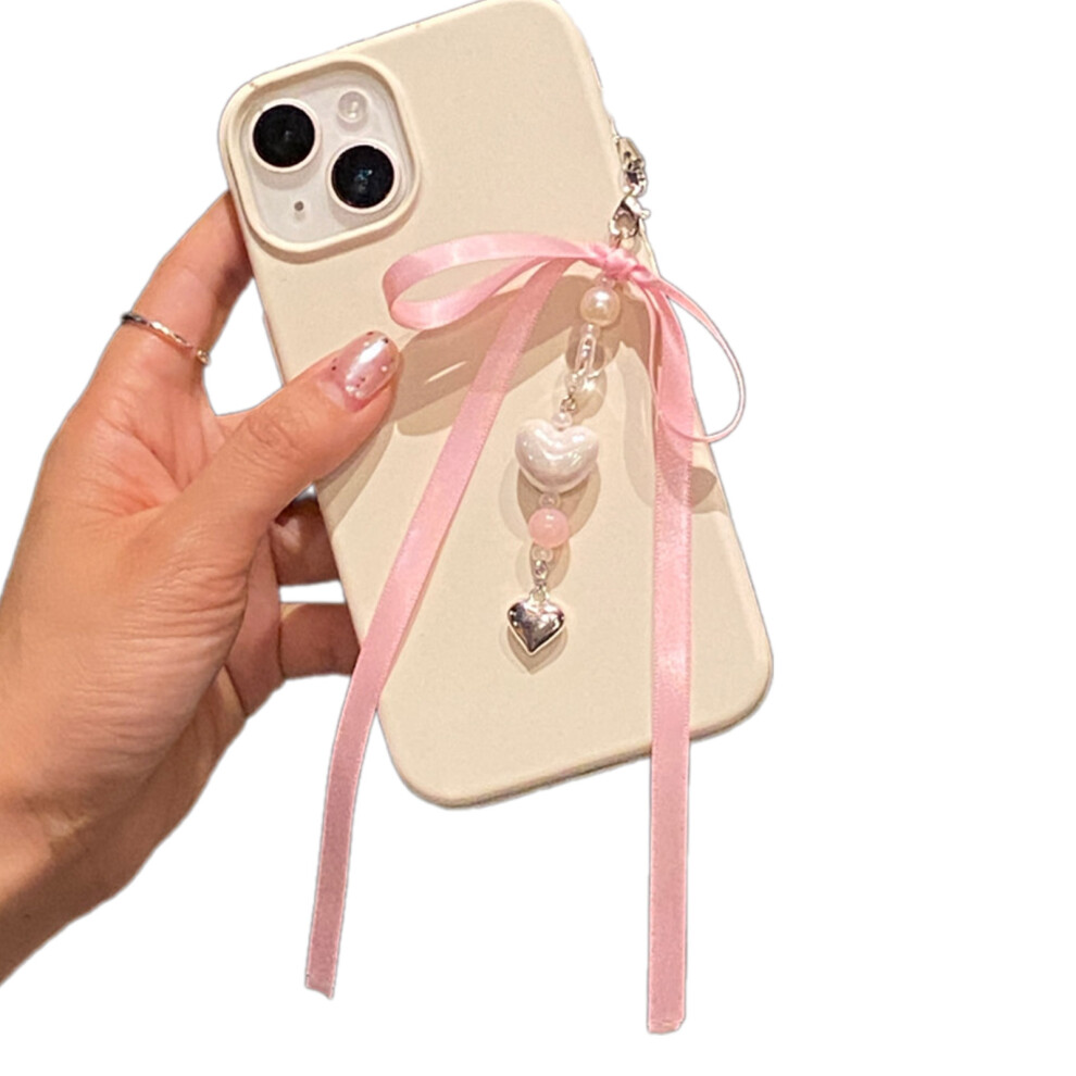 Fashion Ribbon Bowknot Bead Pendant Phone Straps Lanyard-Type A 7732000803321