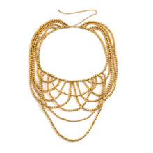 Women's Waist Chain Hook Belt Dainty Pearls-Gold-color 1615