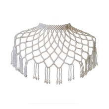 Handcrafted Woven Shawl Body Chain Accessory for Wedding Dress