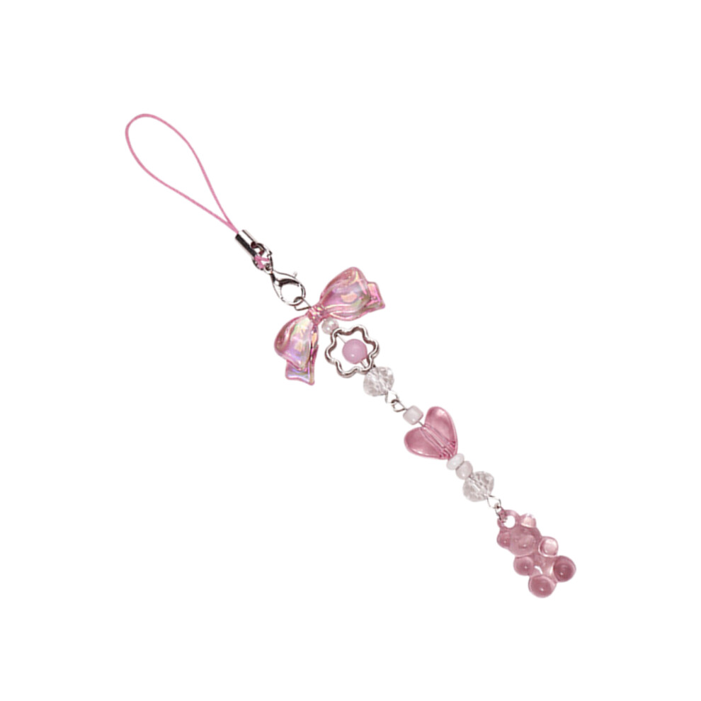 Sweet Bear Bowknot Bead Phone Charm Straps Car-Lanyard Style 7732000805172