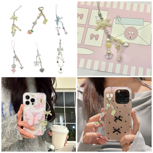 Porte-clés papillon, breloque de téléphone, pendentif de-style 1 2