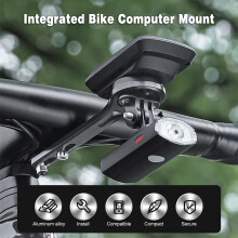 Bike Computer Mount - Aluminum 145mm Black, 180 Adjustable