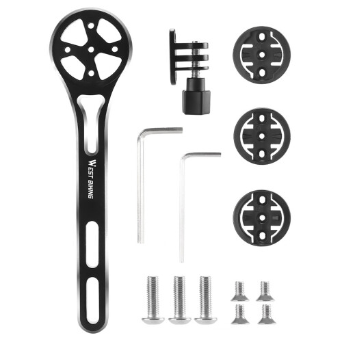 Bike Computer Mount - Aluminum 145mm Black, 180 Adjustable 2