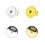 10pcs Round Disc Earrings Back Ear Studs Stoppers-Gold 8mm 2