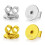 10pcs Round Disc Earrings Back Ear Studs Stoppers-Gold 8mm 5