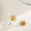 10pcs Round Disc Earrings Back Ear Studs Stoppers-Gold 8mm 6