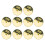 10pcs Round Disc Earrings Back Ear Studs Stoppers-Gold 8mm 1
