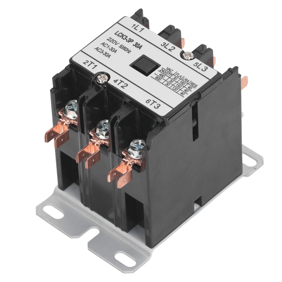Air Conditioner Contactor 30A 3P 220V Heatproof Pp Shell Silver Alloy Contacts 7601375498015