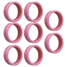 8 pièces de couvre-roues en silicone rose pour bagages, réduction du bruit, absorption des chocs