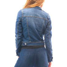 Damen Retro-weites Knopf-Short-Blazer in Blau, Größe XL, Legere Jacke