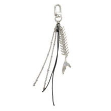 Fishbone zwart touw charme sleutelhanger hanger rugzak decoratie