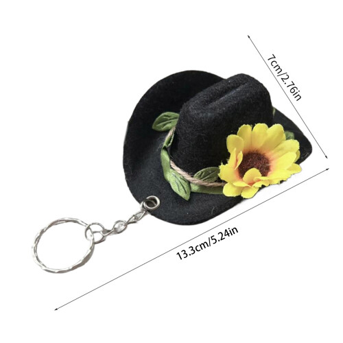 Wunderschöne Blumenhut-Schlüsselanhänger,-Khakigrüne Blume 1