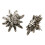 Edelweiss collier boucles d'oreilles ensemble pendentif-Noir 6