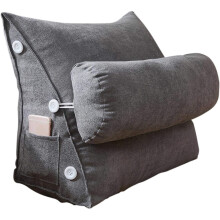 Almofada de leitura em cunha para cabeceira, design ergonômico, suporte lombar macio, almofada de posicionamento para as costas com capa removível