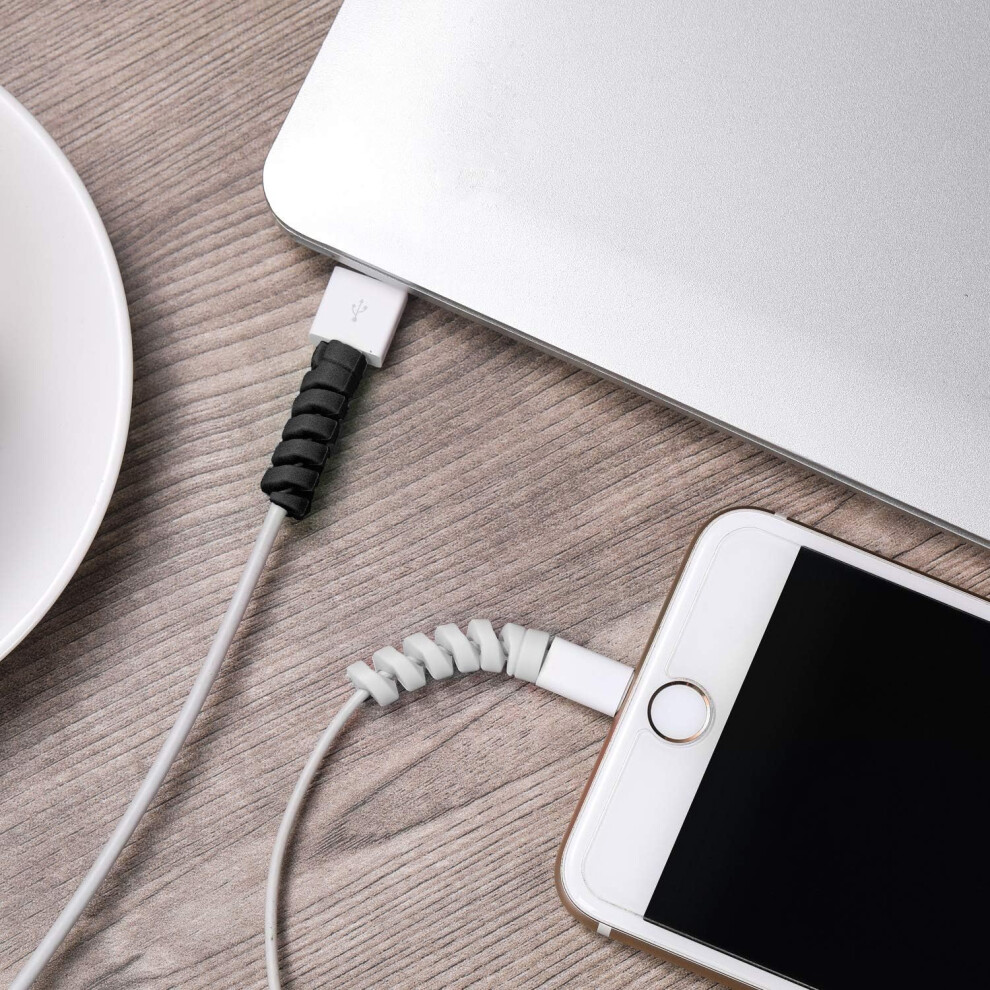 Reusable Cable Saver, Spiral Cable Wrap For Easy Installation, Silicone Wire Protector Ensuring Extend Cables Life, Durable Cable Organizer For 9004841588483