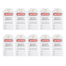 PVC Lockout Tags 20 Pack Water-Resistant Safety Lockout Labels for Equipment