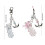 Porte-clés à breloques en perles de violoncelle, joli-Rose 4