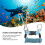 Stainless Steel Spring Coiled Diving Hook Double End Snap Clip Blue 4