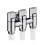 Dreifaches Auslassventil – galvanisierter Edelstahl Silver 1