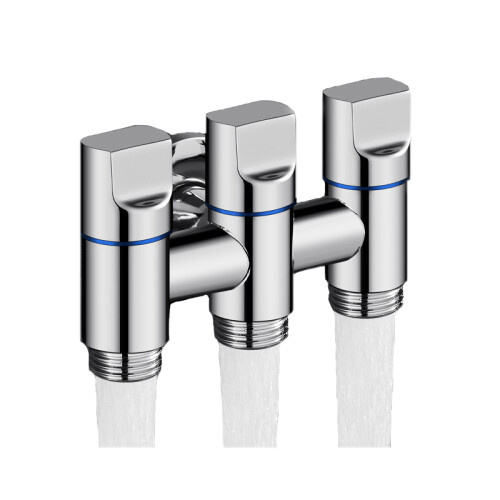 Dreifaches Auslassventil – galvanisierter Edelstahl Silver