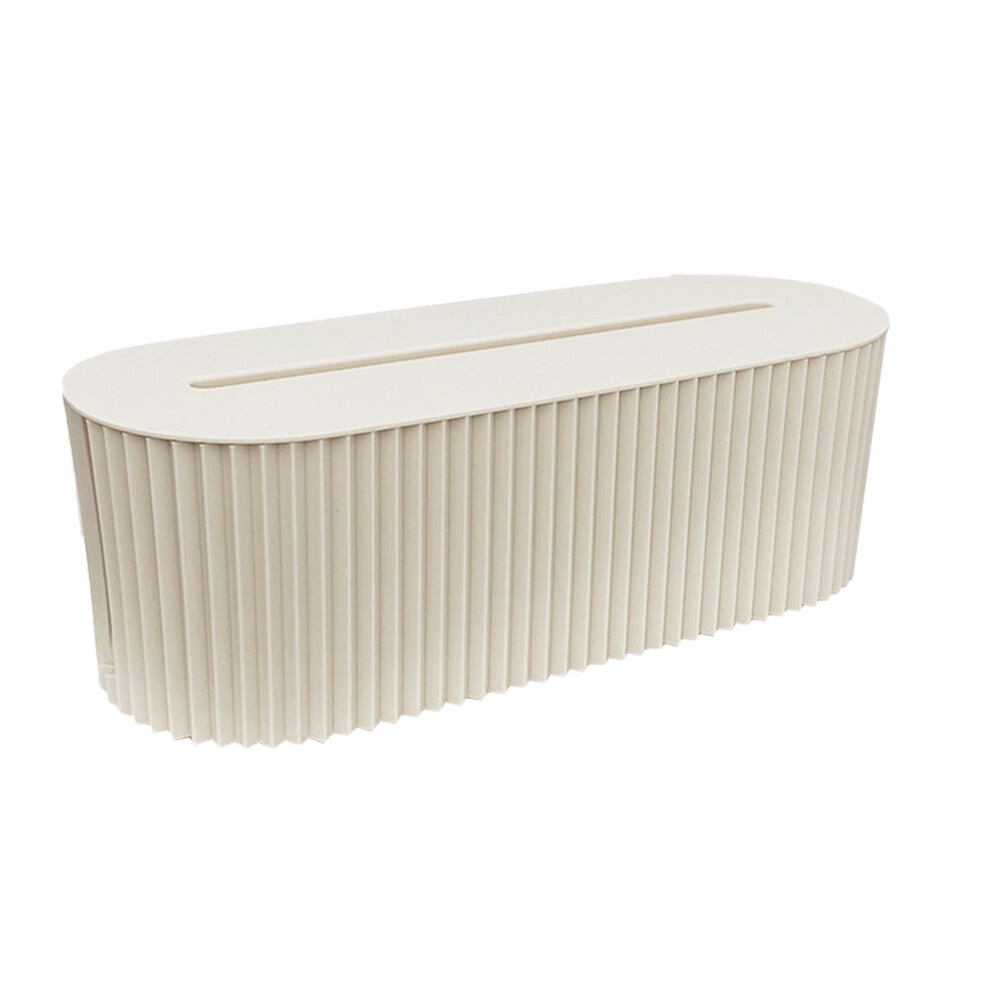 White Cable Management Box Plastic Cord Organizer For Desk, 378G 9381369306615