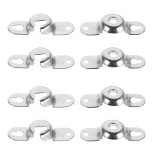 4Paare Fensterrollo Metallhalterung Mit Montageschrauben Silber