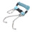 Stainless Steel Spring Coiled Diving Hook Double End Snap Clip Blue 10