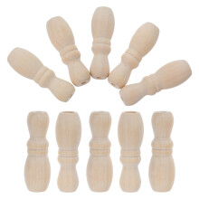 10Pcs Light Yellow Wooden Blind Cord Pulls Knobs for Curtain Crafts